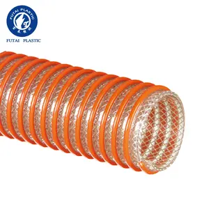 Tuyau d'aspiration en spirale en PVC flexible tressé en fibre de haute qualité