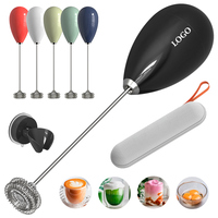 Mousseur à lait électrique rechargeable avec logo personnalisé, 800 mAh, Type-C, batteur à café portatif pour café, vente en gros, approvisionnement en vrac