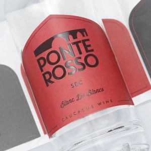 Luxury Texture Red Wine Packaging Label Waterproof Embossed Vinyl UV Printing Packaging Label - Product Image 6