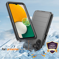 Étui de téléphone robuste et résistant aux chocs en TPU+PC avec clip de ceinture pour Samsung Galaxy A13 5G Robot Defender Cover