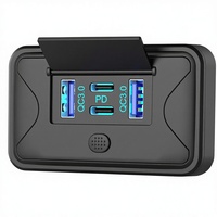 Prise USB 72W à 4 ports, montage mural/sur surface 12V, double PD 36W, double QC3.0 18W, chargeur résistant à l'eau pour voitures/camions/camping-cars/navires/golf