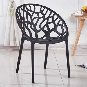 Sedia da Pranzo Moderna Personalizzata in Plastica con Motivo Traforato per Ristoranti Fast Food, in PP Colorato - Product Image 6