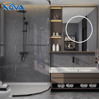 Panneaux muraux SPC ignifuges, imperméables, résistants à l'humidité et aux moisissures, design moderne, pour hôtels, cuisines et salles de bain.