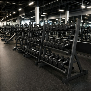 Soporte Duradero de Tres Niveles para Mancuernas, Organizador de Almacenamiento para Pesas y Kettlebells de Gimnasio - Product Image 6