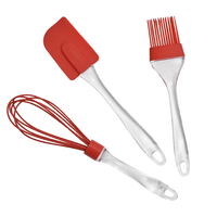 Offre Spéciale 3 pièces ensemble d'outils de gâteau en silicone antiadhésif poignée transparente pour la cuisine à domicile cuisson directement des fournisseurs de cuisson
