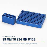 Bloc de refroidissement PCR en aluminium CE, 4 x 106 puits, 0,1 mL, 50 mL, support pour tubes anodisé pour préparation d'échantillons en laboratoire, résistant aux produits chimiques