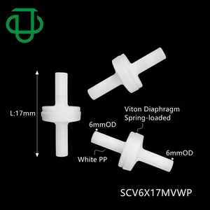 Low Pressure Check Valve JU 6mm Straight Port Plastic Mini Check Valve Diaphragm 1 Way Valve For Vacuum Low Pressure System