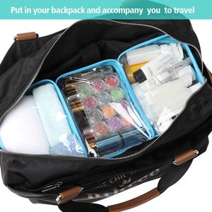 3 Clear PVC Travel <b>Toiletry</b> <b>Bag</b> Kit <b>for</b> Women <b>Men</b>, Waterproof Vinyl Packing Organizer Storage <b>Bags</b> with Zipper Handle Straps - Product Image 6