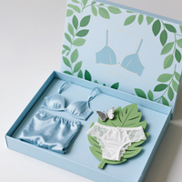 Boîte cadeau pliable spéciale pour mère bébé Contact de qualité alimentaire Soutien-gorge d'allaitement Emballage de culotte Logo estampage à chaud pour corset de sous-vêtements