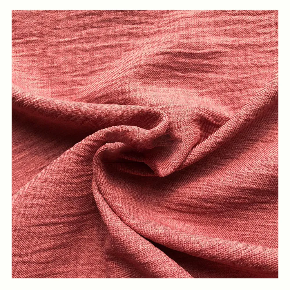 2023 nouveau tissu de lin de conception 100% tissu de crêpe de lin de polyester pour l'habillement