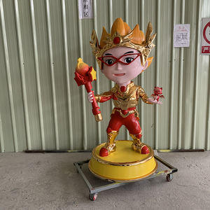 Resina dio della ricchezza Buddha statua scultura scolpita a mano statuina Fengshui fortuna ricchezza decorazione decorazione - Product Image 2