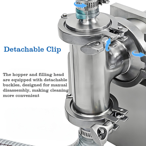 Mini machines de remplissage de pâte liquide semi-fluide bon marché <span class=keywords><strong>machine</strong></span> de ligne de station de remplissage de jus de détergent de lessive d'huile d'eau - Product Image 5