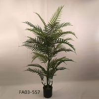 Künstlicher Edler Palmen-Bonsai, Mini-Palme, Künstliche Grünpflanze im Topf für Wohnzimmer, Hotel und Bürodekoration