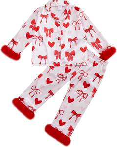 Ensembles de vêtements d'hiver pour filles 2025 Nouveau <span class=keywords><strong>pyjama</strong></span> d'Halloween en satin et soie pour bambins fille et garçon Ensemble de <span class=keywords><strong>pyjama</strong></span> 2 pièces Offre Spéciale boutonné - Product Image 3