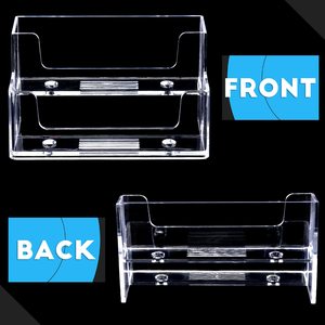 Présentoir de Comptoir Transparent en Plastique pour Cartes de Visite avec Fermeture à Bouton - Product Image 3