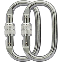Mosquetons à verrouillage automatique de 25 kN, résistance industrielle, pour escalade et alpinisme, robustes, clips de sécurité pour escalade sur roche
