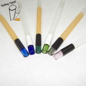 Accessoires pour fumeurs en verre transparent épaissi avec embout en silicone, embout en verre coloré pour les revendeurs. - Product Image 6