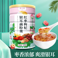 Poudre de remplacement de repas en conserve de 500 grammes, à base de céréales, de fécule de racine de lotus, de jujube rouge, de goji et de tremella, vente en gros d'usine OEM/ODM