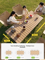 Table et chaise de camping en acier au carbone, table pliante portable pour pique-nique, camping, fête en plein air