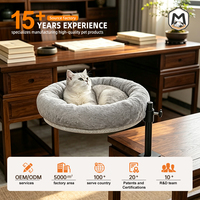 Lit de bureau pour chat de type pince, motif personnalisé 40*40cm, hauteur réglable 360°, vente en gros ° Nid douillet pour chaton, pivotant et non pliable