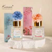 Bouteille en verre décorative de 50ml diffuseur de parfum nouveau parfum fleur séchée aromathérapie diffuseur de roseau bouteille en verre