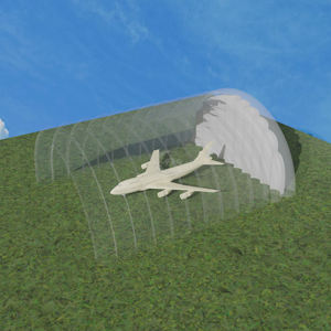 Tente professionnelle de hangar d'avions de conception annonçant les structures de construction gonflables de dôme d'air - Product Image 4