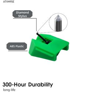 หัวเข็มสไตลัสเพชร NEXVOGUE AT-VMN95E สำหรับเครื่องเล่นแผ่นเสียง AT-LP120X - หัวเข็มแบบกึ่งทรงกรวย ใช้กับหมึกซีรีส์ที่เปลี่ยนได้ - Product Image 1