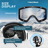 Masque de ski avec protection UV400, verres polarisés miroir, lunettes de snowboard, lunettes de ski, lunettes de sport miroir OEM, lunettes de sécurité pour la neige, logo personnalisé