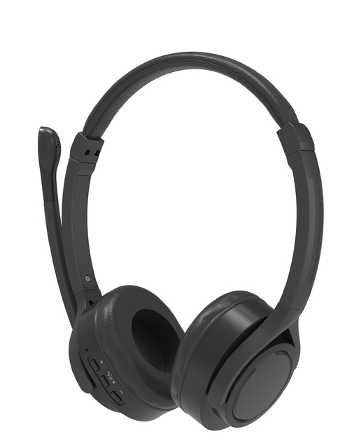 BT5.4 Wireless on Ear Headphone with Rotatable ENC Mic Volume Controller Call Center Telephone Headset for PC/Meeting