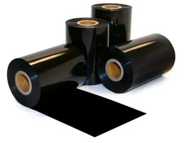 AEBO Pita Kode Batang Transfer Termal Lilin Premium Standar Antigores Hitam 110Mm X 300M