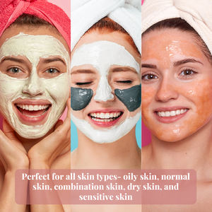 Masque facial hydratant et éclaircissant personnalisé pour soins de la peau du visage Masque de beauté adoucissant sans cruauté et aux plantes biologiques - Product Image 4