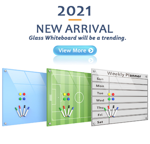 Jumbo văn phòng tường lịch khô xóa bảng trắng từ tính với bố trí lưới làm bằng thủy tinh - Product Image 6