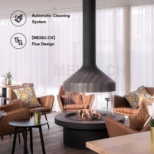 MEISU.CH Poêle à bois autoportant personnalisable, Ornement décoratif d'intérieur, Cheminée murale suspendue <span class=keywords><strong>au</strong></span> <span class=keywords><strong>gaz</strong></span> - Product Image 2