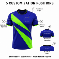 Vollständig Anpassbares Digital-Druck Fußball-Trikot-Set Nahtlos 100% Polyester für Herren Team Schule Fan Sommer Outdoor-Nutzung