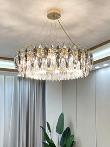 <span class=keywords><strong>Lampadario</strong></span> Moderno JACKSUN in Cristallo K9 <span class=keywords><strong>Grigio</strong></span> Fumo, 50 cm, Lampada a Sospensione in Metallo e Cristallo, Lussuosa Illuminazione per Soggiorno - Product Image 2