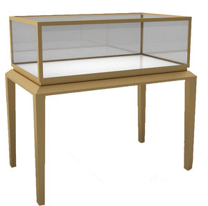 ตู้โชว์เครื่องประดับสแตนเลสสั่งทำพิเศษสำหรับห้างสรรพสินค้า วางพลอย หยก เครื่องสำอาง นาฬิกา แว่นตา - Product Image 1