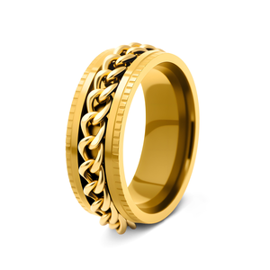 Anello Girevole in Acciaio Inossidabile per Uomo, Anello Antistress Rotante, Opzioni Multicolore, Gioiello di Tendenza - Product Image 2