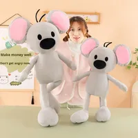 Jolie petite souris en peluche en polaire qui couine, jouet fait à la main, 31-50 cm, rembourrage en coton PP, nouveau cadeau tendance, même style que Xiaohongshu