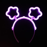 Grosir Headband Neon Glow in the Dark Custom, Bando Rambut Bintang Hati untuk Festival Rave Pesta Halloween, Pabrik Grosir