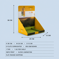 Présentoir de comptoir OEM ODM en carton imprimé sur mesure pour la promotion de marqueurs de page