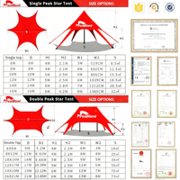 Tente commerciale FEAMONT pour festivals et marchés en plein air - Tissu polyester 600D avec impression de logo personnalisée disponible