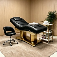 Fauteuil de pédicure électrique relevable pour salon de beauté, lit de massage de luxe pour soins du visage et des cils, lit SPA pour pieds et tête, lit de shampoing