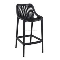 Tabouret de bar contemporain moderne en plastique, usage commercial pour café et restaurant