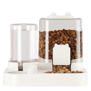 Alimentador automático de gatos, comederos de alimentación grandes de plástico, <span class=keywords><strong>dispensador</strong></span> de agua de 0,8 L, alimentador de alimentos de 1,8 l - Product Image 5