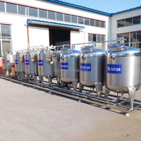 Pasteuriseur de lait 1000 L, petite Machine de pasteurisation de lait avec réservoir de refroidissement de lait