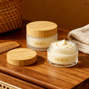 Envases de Vidrio Transparentes Blancos Exfoliantes para Cosméticos, 30g 50g 100g, con Tapas de Bambú, para Crema Facial, Más Vendidos - Product Image 6