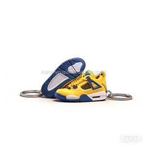 Groothandel Mini Schoenen 3D Sneaker Sleutelhanger PVC Rubber Van Fabrieksprijs Populaire Rubberen Sleutelhangers - Product Image 2