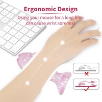 Ensemble de tapis de souris et de clavier transparents Crystal Kawaii, repose-poignets en gel en forme de poisson de dessin animé, résistant à l'eau, pour le jeu et la maison