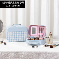 Trousse de Maquillage Grande Capacité de Luxe, Boîte de Rangement de Bureau Portable, Valise de Voyage pour Cosmétiques