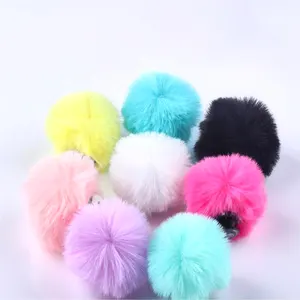 Wholesale Cute Fur Pom Pom Balls Fluffy Charms 3D Designer Shoe Accessories Clog Charm